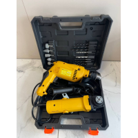 Набір інструментів 2в1  PowerBuild Yellow Edition  професійна дриль і болгарка в кейсі, універсальний комплект для ремонту, будівництва, монтажу та домашньої майстерні